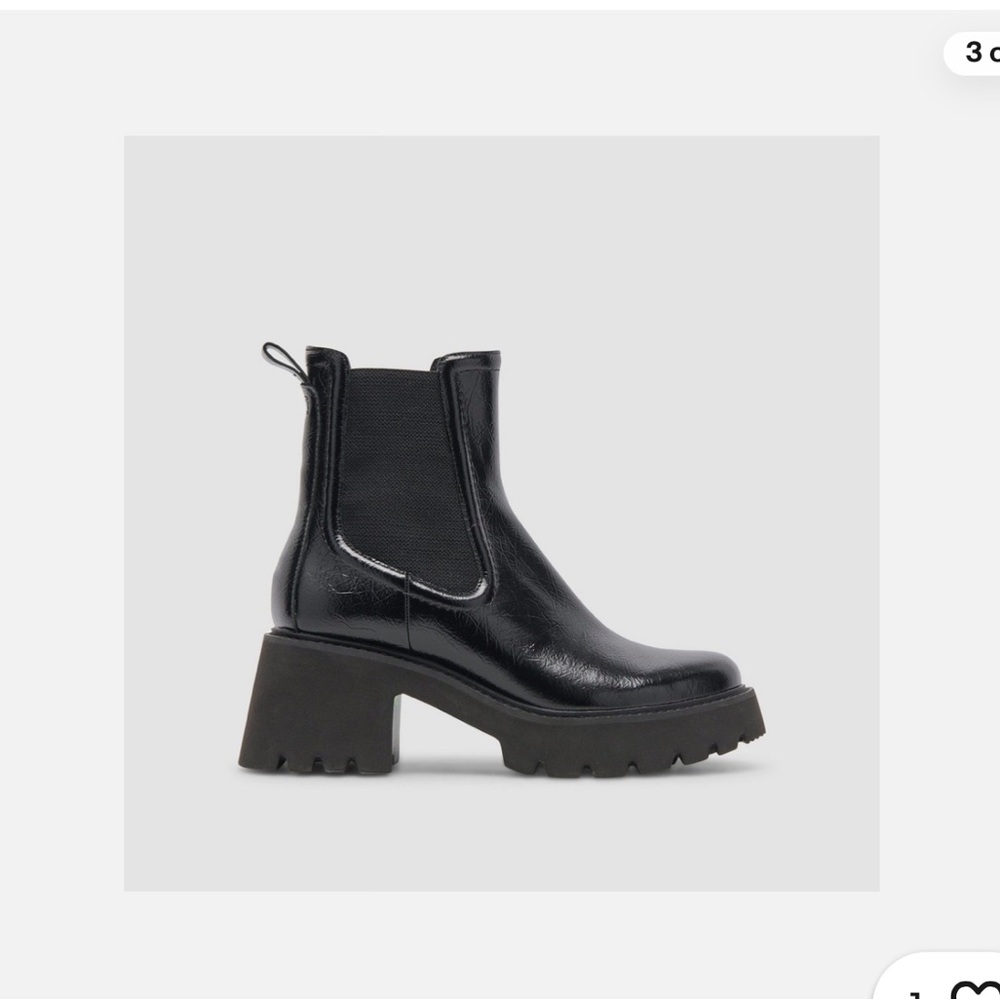 DOLCE VITA black leather bootie - Picture 3 of 7